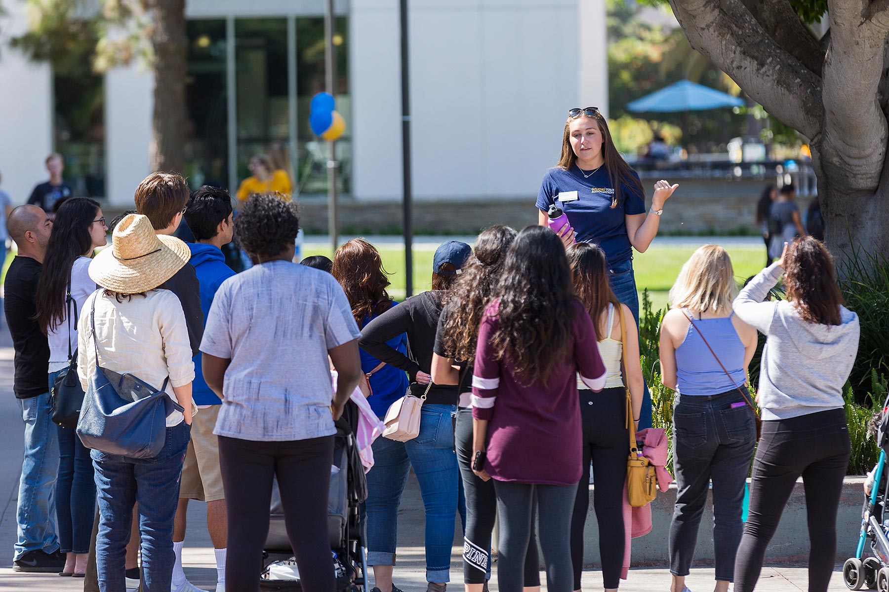 Students and family at UCSB open house